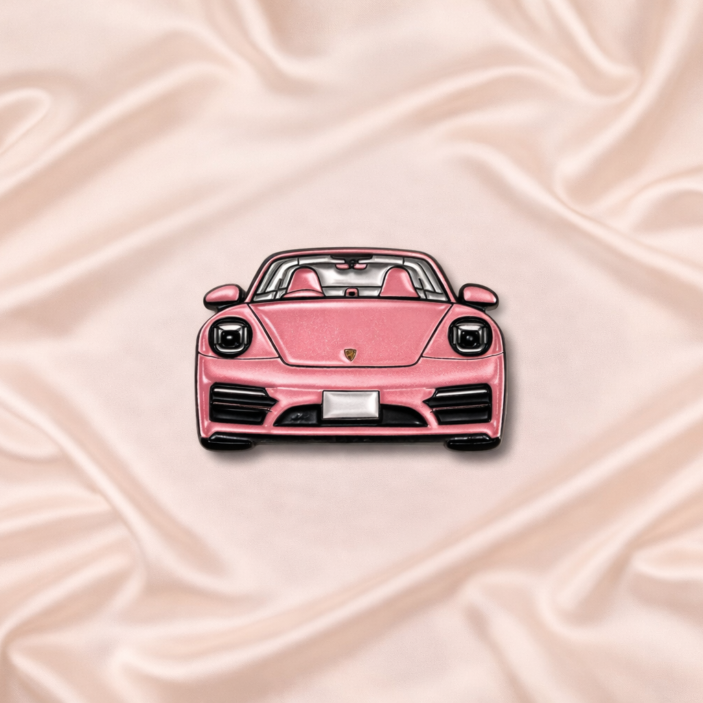 Pink Porsche Sticker