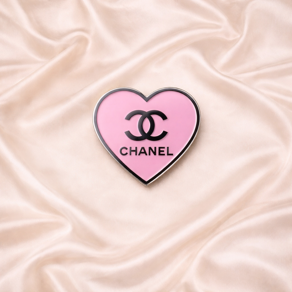 Pink Chanel Heart Sticker – Areej London