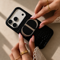 The CD Compact Mirror & Intense Black Croc Case Set