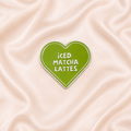 Iced Matcha Latte Heart Sticker