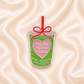Matcha Bow Cup Sticker
