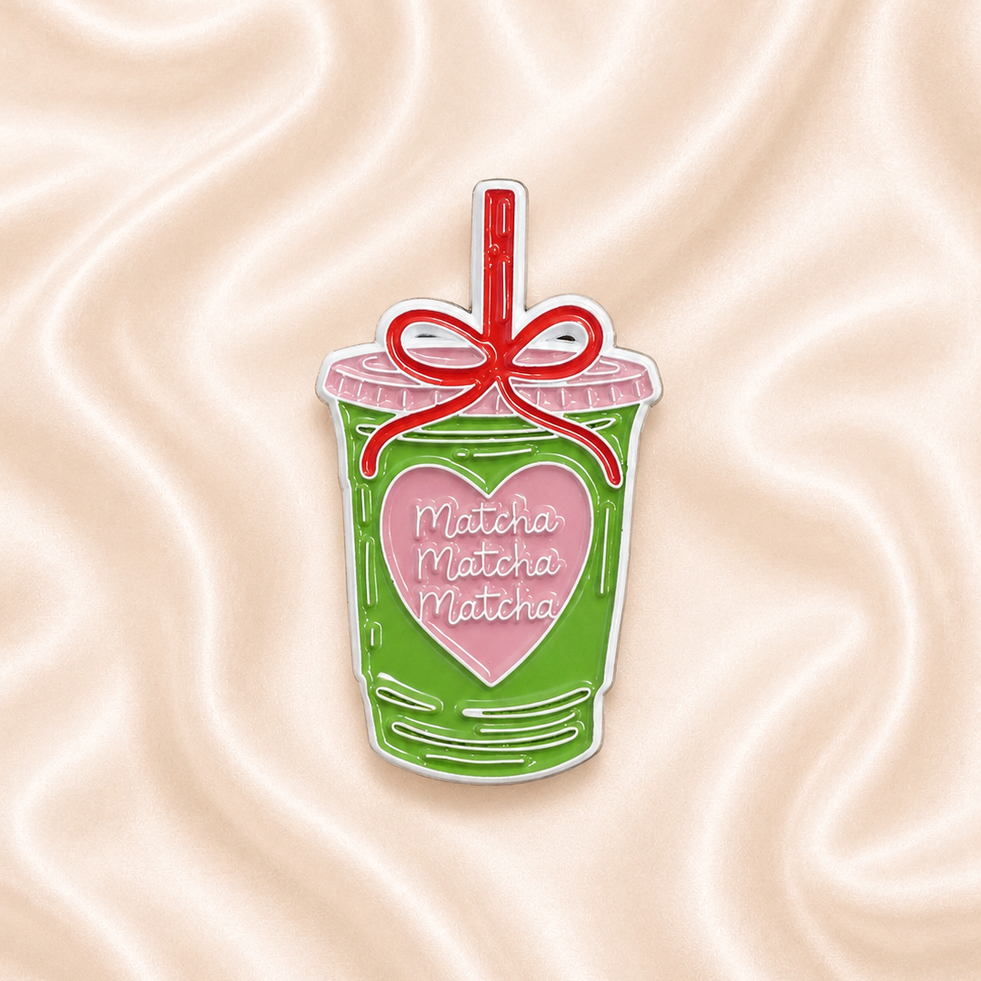 Matcha Bow Cup Sticker