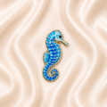 Blue Seahorse Sticker